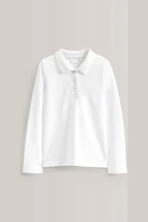 Next 100% Cotton Long Sleeve School Polo Tops 2 Pack (3-16yrs)14 lat (164 cm)