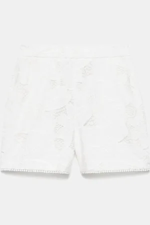 mint&berry Floral Lace 100% Cotton ShortsM