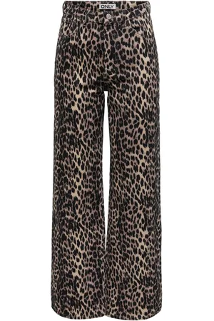 ONLY Leopard Print Straight Leg Jeans25 R