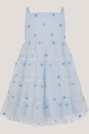 Monsoon Baby Thea Embroidered Back-Bow Tiered Dress9298 cm