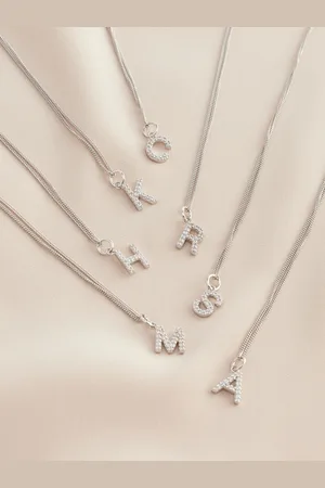 Next Initial Cubic Zirconia NecklaceH