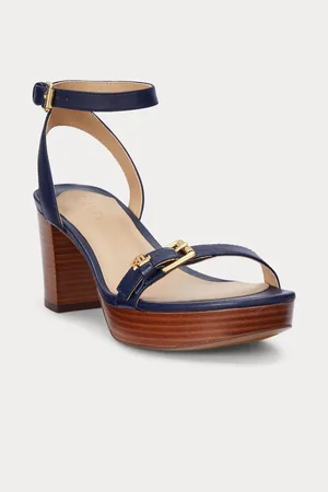 Ralph Lauren Blue Melissah Platform Leather SandalsEU 42.5 (UK 8)