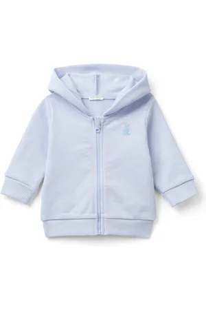 Benetton Baby Zip-Up Hooded Animal Print 100% Cotton Hoodie5662 cm