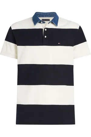 Tommy Hilfiger Luźna koszulka polo rugby z krótkim rękawem i wzorem w paskiXL