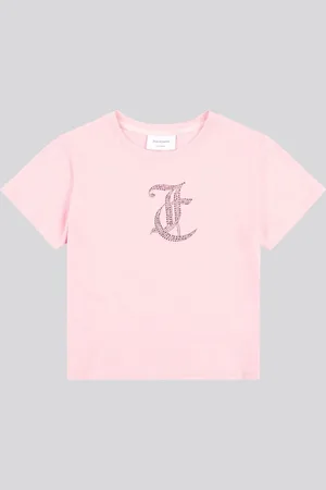 Juicy Couture Girls Tonal Diamante Fitted 100% Cotton T-Shirt10