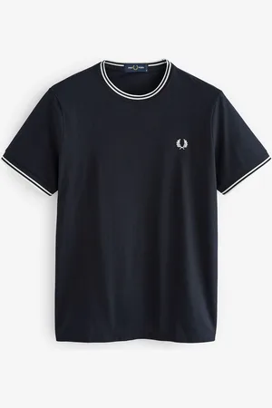 Fred Perry Koszulka z podwójną lamówką i logo , 100% bawełnaM