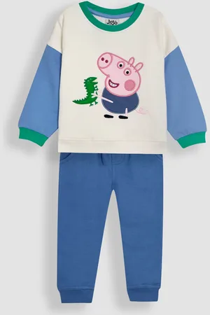 JoJo Maman Bébé 2-Piece Peppa Pig Appliqué Sweatshirt & Joggers Set104110 cm