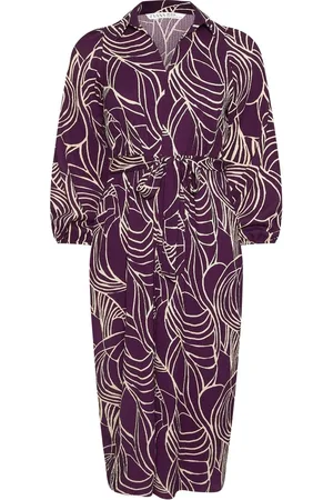 Evans Red Linear Print Jersey Crepe Dress48