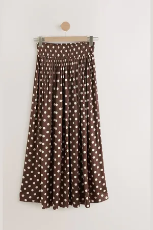 Next Glossy Satin Polka Dot Maxi SkirtEU 40 Tall (UK 12 T)