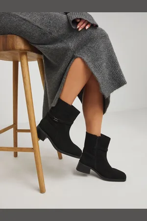 JD Williams Suede Square Toe Boots With Concealed Gusset In Extra Wide FitEU 37 (UK 4)