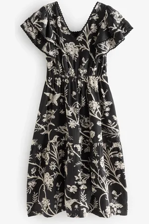 Laura Ashley Ruffle Sleeve 100% Cotton Dress with Lace Trims38