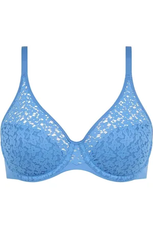 Chantelle Blue Norah Soft Feel Floral Underwired Bra70 FF