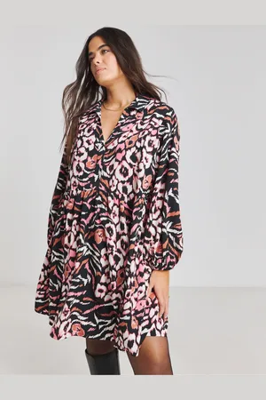 Simply Be Animal Print Poly Crepe Shirt Dress42