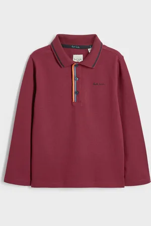 Paul Smith Boys Long Sleeve Signature 100% Cotton Polo Shirt10