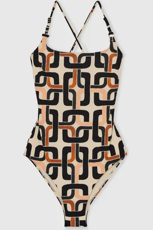 Reiss Florence Chain-Print Square-Neck Swimsuit44