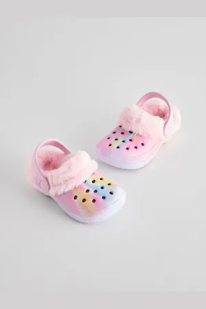 Next Faux Fur Lined Clog SlippersEU 24 (UK 7)