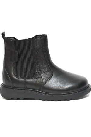 Toezone Dakota Boys Leather Gusset and Zip Ankle Black BootsEU 27 (UK 9)