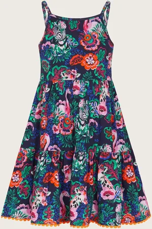 Monsoon Floral Animal Print Cotton Dress3