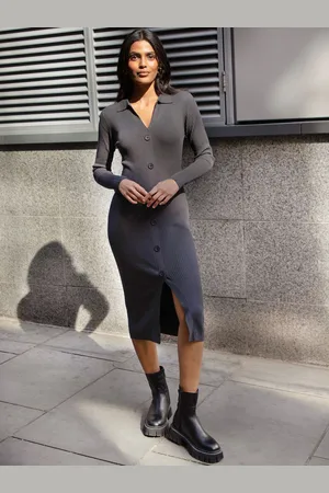 Threadbare Ribbed Cardigan Style Dress44