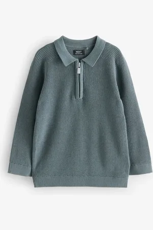 Next Long Sleeve Quarter Zip Knitted Polo Shirt (3mths-7yrs)3