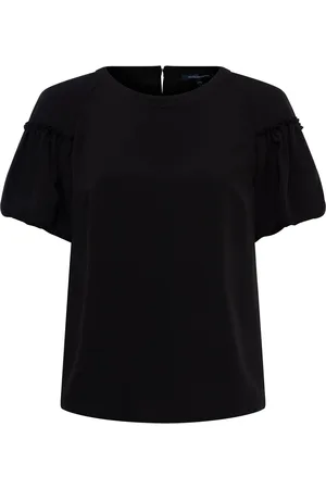 French Connection Crepe Light Puff Sleeve TopL