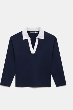 mint&berry Long Sleeve 100% Cotton Polo TopL