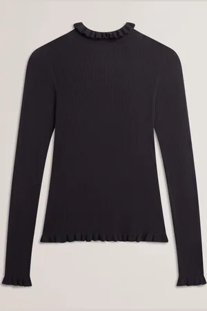 Ted Baker Janittt Rib Funnel Neck Frill Jumper42