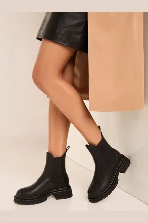 Lipsy London Flat Ankle Chunky Faux Leather Chelsea BootEU 39 (UK 6)