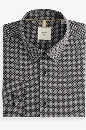 Next Print Regular Fit 100% Cotton Long Sleeves Single Cuff Formal Shirt3XL