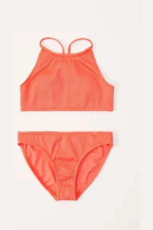 Abercrombie & Fitch Orange High Neck Bikinis15