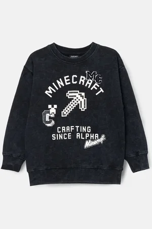 Angel & Rocket Minecraft Graphic Washed Sweatshirt5