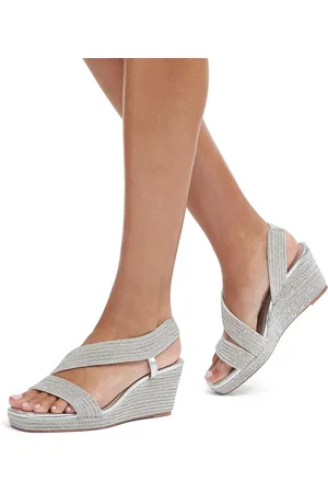 Carvela Grey Gala Wedge Jewel 70 SandalsEU 37 (UK 4)