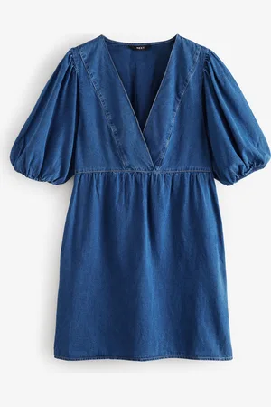 Next Puff Sleeve Mini 100% Cotton Dress46 Wysoki