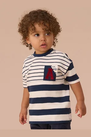 Angel & Rocket Lewis Stripe Block 100% Cotton T-Shirt6874 cm