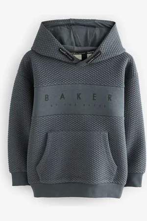 Ted Baker Charcoal Grey Quilted Hoodie116122 cm