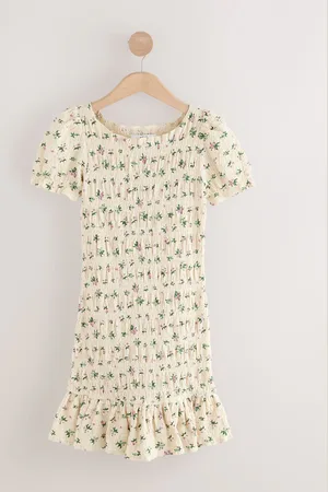 Next Shirred Puff Sleeve Mini Dress52