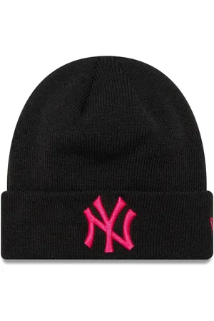 New Era Girl New York Yankees League Essential Cuff Knit Black Beanie Hat116122 cm