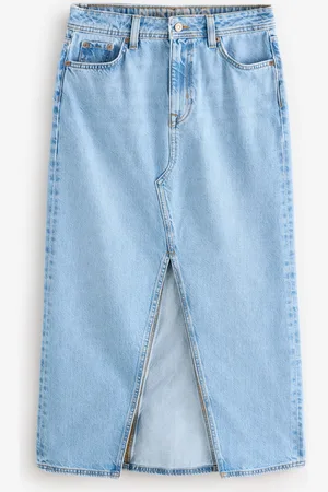 Superdry Denim Split Maxi 100% Cotton Skirt56