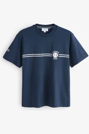 Lacoste Classic Fit Embroidered Printed Jersey T-ShirtX-Large