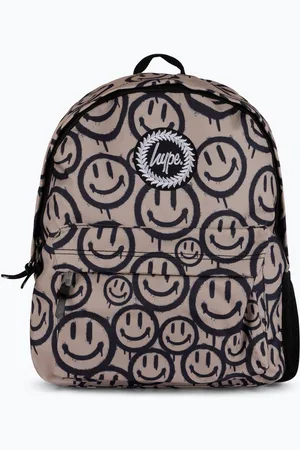 Hype . Unisex Drip Smiley Brown BackpackJeden
