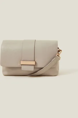 Accessorize Leather Metal Bar Cross-Body BagJeden
