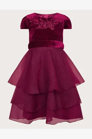 Monsoon Mabel Embroidered Velvet Ruffle Dress11 lat (146 cm)