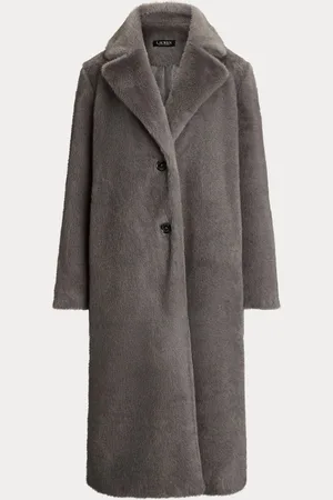 Ralph Lauren Faux-Fur Long Car CoatXL