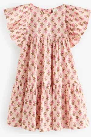 Next Printed 100% Cotton Ruffle Dress (3-16yrs)9 lat (134 cm)