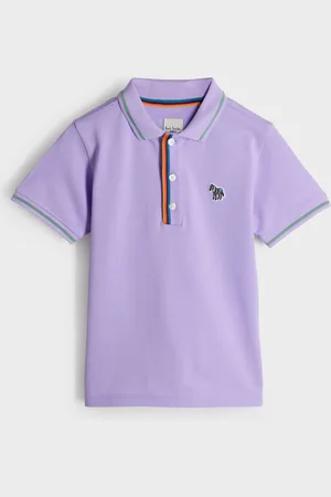 Paul Smith Boys 100% Cotton Short Sleeve Zebra Print Polo Shirt116122 cm