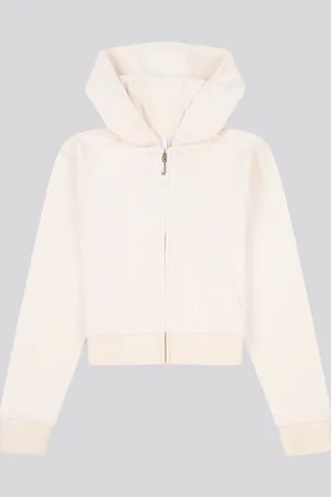 Juicy Couture Girls Tonal Velour Zip Up Hoodie166168 cm