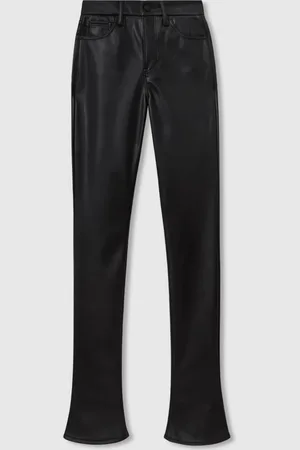 GOOD AMERICAN Faux Leather Slim Bootcut Trousers27