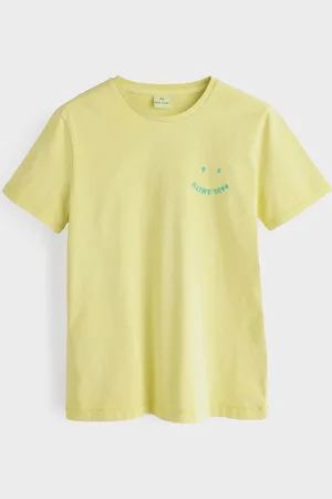 Paul Smith Yellow Smiley Face Logo 100% Organic Cotton T-ShirtS