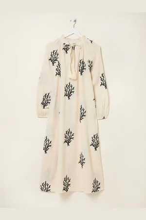 Fat Face FatFace Beachwear Coral Embroidered Kaftan DressEU 42 Short (UK 14 S)