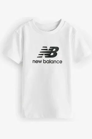 New Balance Girls 100% Cotton Stacked Logo T-Shirt7